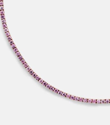 Collier en or rose 14 ct et saphirs roses | Roxanne First