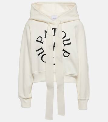 Sudadera de algodón cropped con logo | Patou