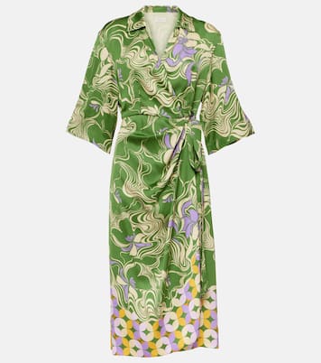 Bedrucktes Wickelkleid aus Satin | Dries Van Noten