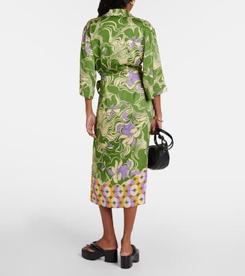 Bedrucktes Wickelkleid aus Satin | Dries Van Noten