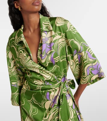 Bedrucktes Wickelkleid aus Satin | Dries Van Noten