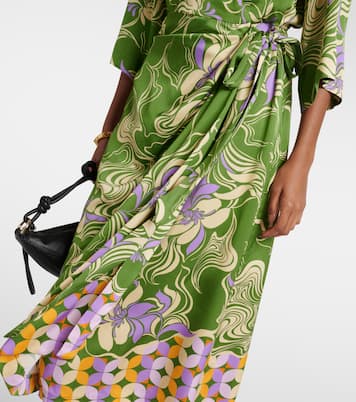 Bedrucktes Wickelkleid aus Satin | Dries Van Noten