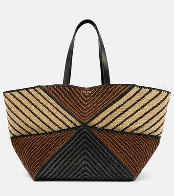 Cabas Puzzle Fold XXL en raphia | Loewe