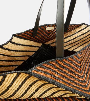 Cabas Puzzle Fold XXL en raphia | Loewe
