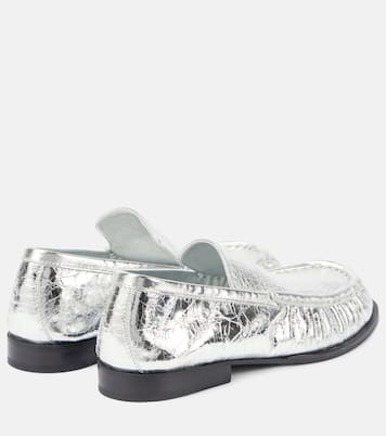 Mocassini in pelle metallizzata | Dries Van Noten