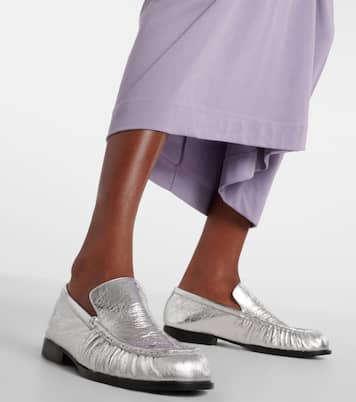 Mocassini in pelle metallizzata | Dries Van Noten