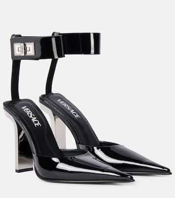 Escarpins slingback en cuir verni | Versace