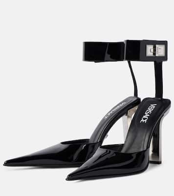 Escarpins slingback en cuir verni | Versace