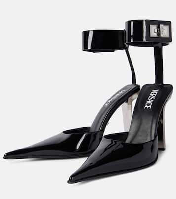 Escarpins slingback en cuir verni | Versace