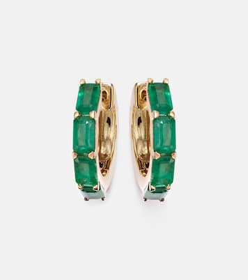 18kt gold earrings with emeralds | Shay Jewelry