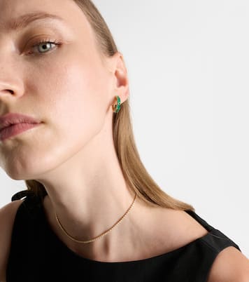 18kt gold earrings with emeralds | Shay Jewelry