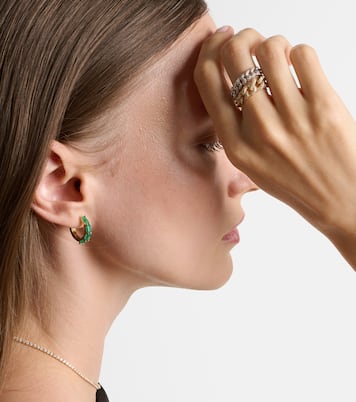 18kt gold earrings with emeralds | Shay Jewelry