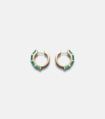 18kt gold earrings with emeralds | Shay Jewelry