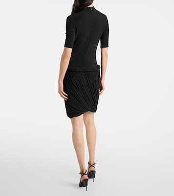 Abito midi in jersey drappeggiato | Alaïa