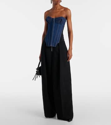 Pantaloni a gamba larga in crêpe | Jean Paul Gaultier