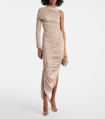 Abito lungo asimmetrico con ruches | Mugler
