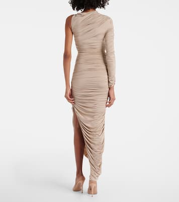 Abito lungo asimmetrico con ruches | Mugler