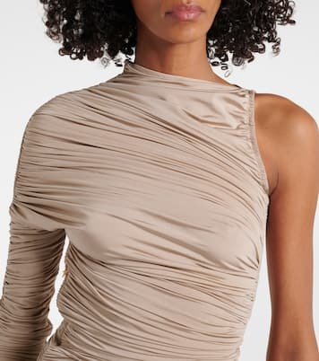 Abito lungo asimmetrico con ruches | Mugler