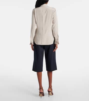 Blusa Apollo in crêpe di seta con fiocco | Max Mara