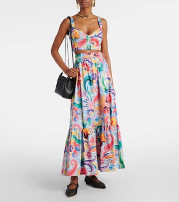 Falda larga de algodón estampada | Etro