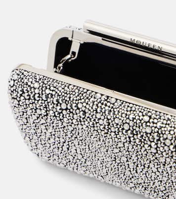 Clutch McQueen T-Bar con cristalli | McQueen