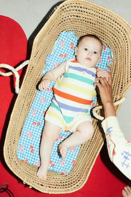 Baby - Tutina in maglia di cotone a righe | Bobo Choses