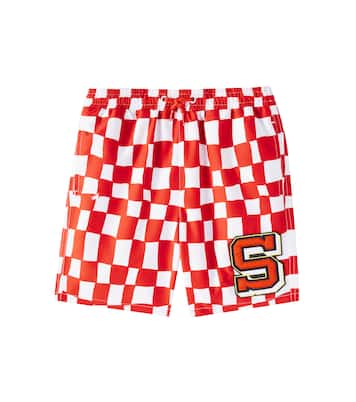 Checked swim trunks | Stella McCartney Kids