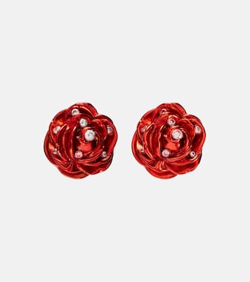 Ohrringe Rose mit Kristallen | Magda Butrym