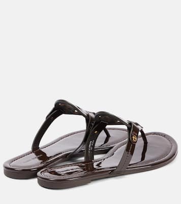 Tongs Miller en cuir verni | Tory Burch