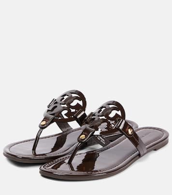 Tongs Miller en cuir verni | Tory Burch