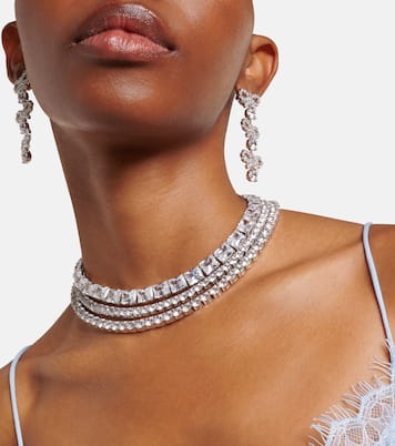 Crystal-embellished choker | Self-Portrait