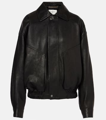 Veste bomber en cuir | Saint Laurent