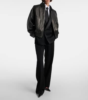 Veste bomber en cuir | Saint Laurent