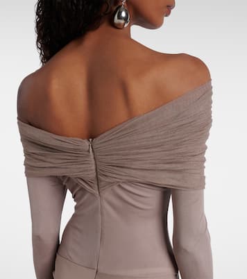 Sonora off-shoulder jersey gown | Christopher Esber