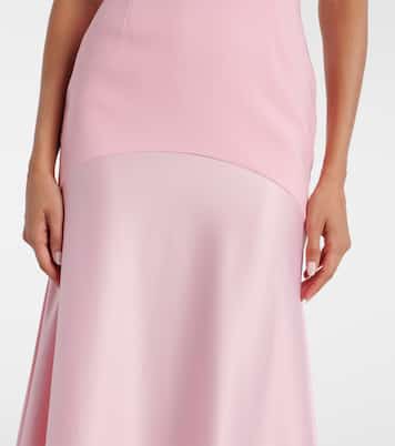 Abito lungo Alessandra in raso | Solace London