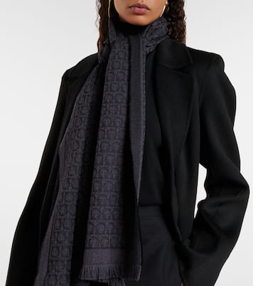 Écharpe Gancini en jacquard de laine | Ferragamo