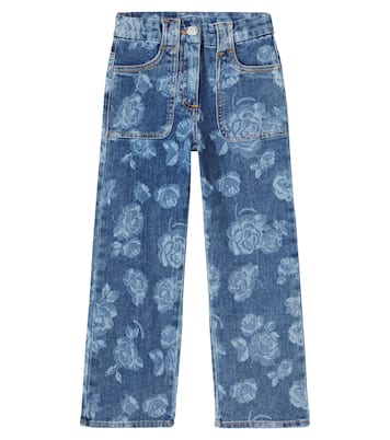 Jeans rectos florales | Monnalisa