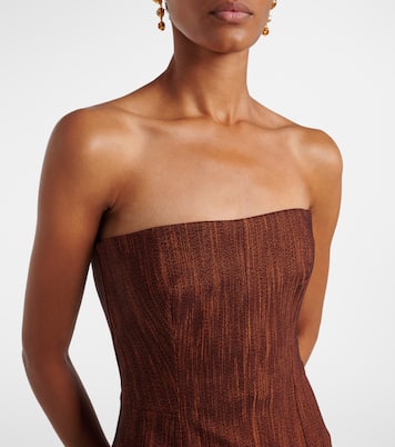 Shani wool and cotton bustier gown | Roksanda