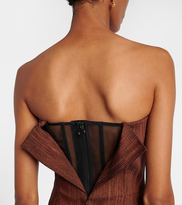 Shani wool and cotton bustier gown | Roksanda