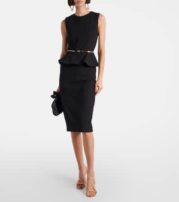 Cosmos peplum jersey midi dress | Max Mara