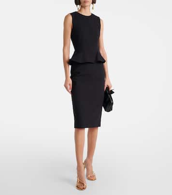 Cosmos peplum jersey midi dress | Max Mara