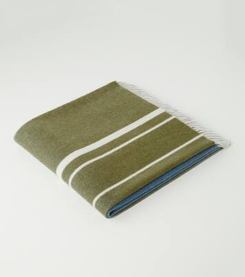 Suitcase striped cashmere blanket | Loro Piana