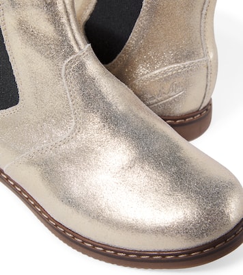 City Jodzip metallic leather Chelsea boots | Pom d'Api