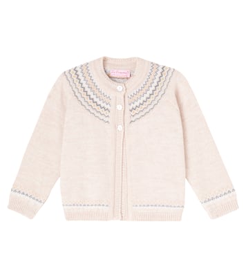 Baby - Cardigan Lucino Fair Isle in lana | La Coqueta