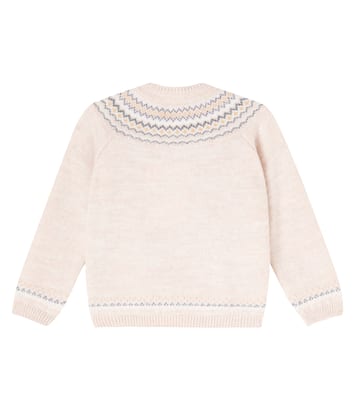 Baby - Cardigan Lucino Fair Isle in lana | La Coqueta
