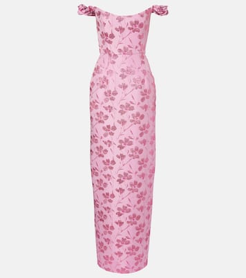 Yolanda floral off-shoulder brocade gown | Markarian