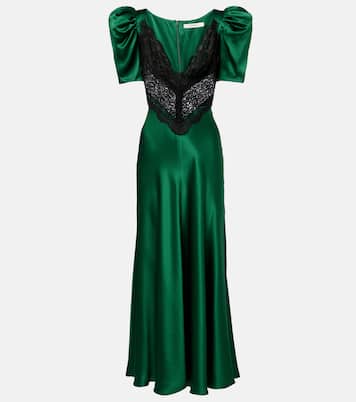 Lace-trimmed silk cocktail dress | Rodarte