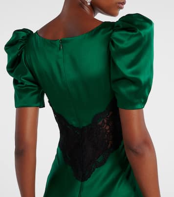 Lace-trimmed silk cocktail dress | Rodarte