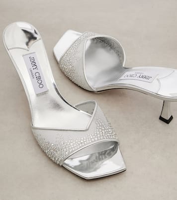 Skye 70 embellished mesh mules | Jimmy Choo