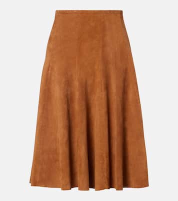 Sabrina suede midi skirt | Stouls
